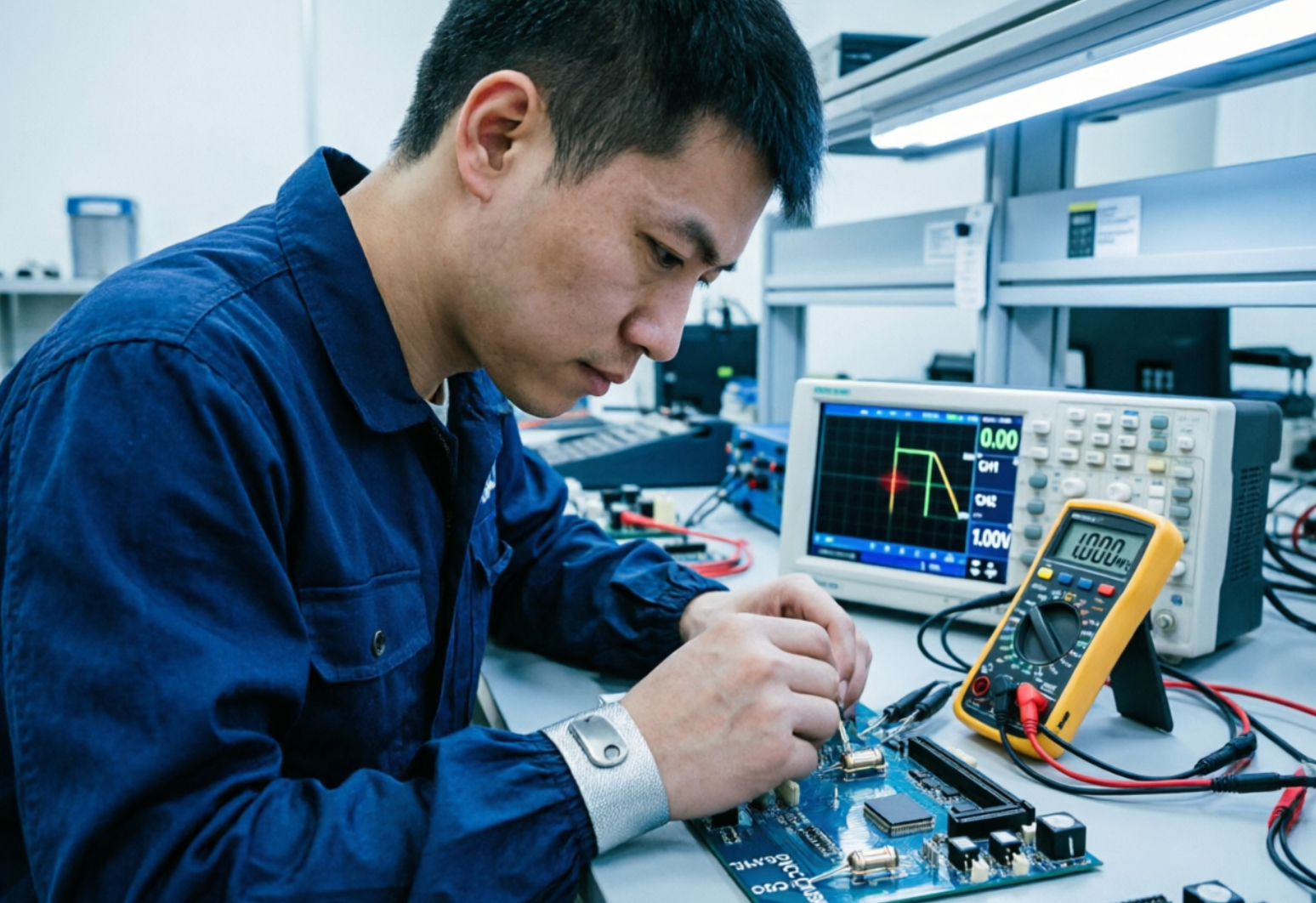 晶振测试实战指南：万用表与示波器排查硬件故障的4个高效技巧